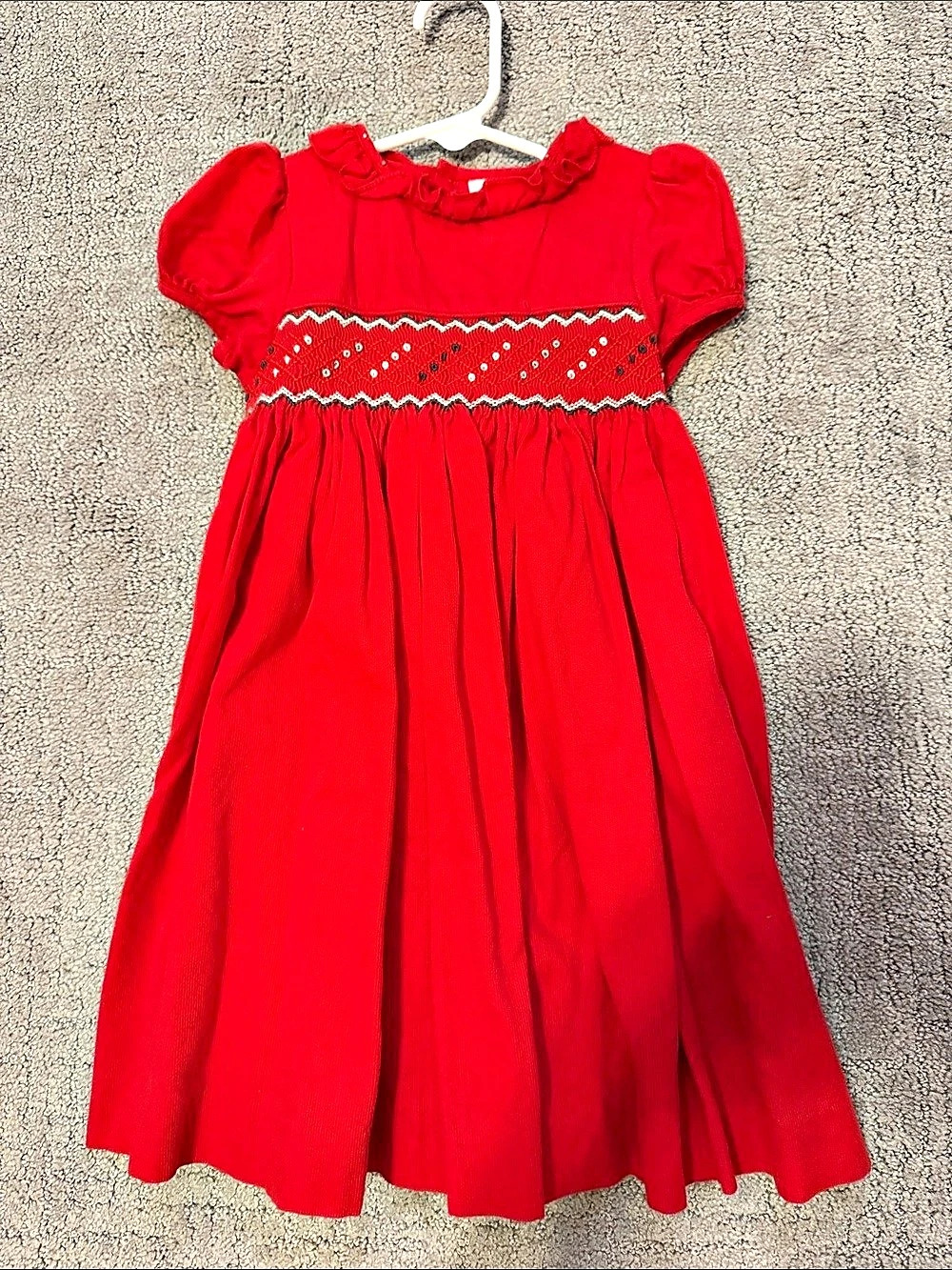 Red Smocked Dress Size 3T